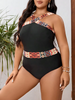 Swimwear plus taille de plage chaude de plage 1 morceau de baignade de blikini grosse femme