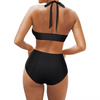 Cou cou personnalisé 2 pièces Swimwear Femmes Sexy Halter Femmes Swimsuits Sexy Bikini High Waist Summer Bikini