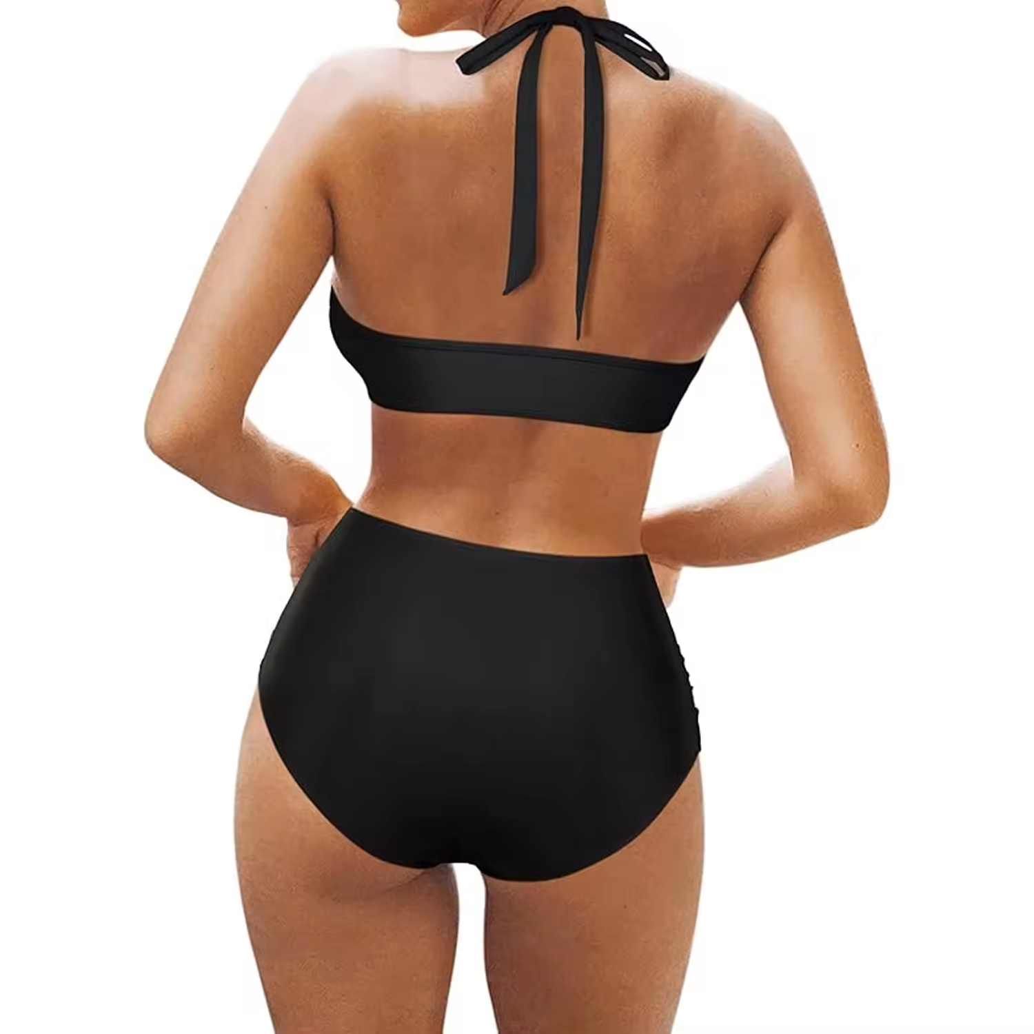 Cou cou personnalisé 2 pièces Swimwear Femmes Sexy Halter Femmes Swimsuits Sexy Bikini High Waist Summer Bikini