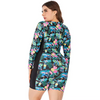 Swimsuit en une pièce de taille plus pour les femmes de maillot de bain à manches longues modestes de taille plus taille
