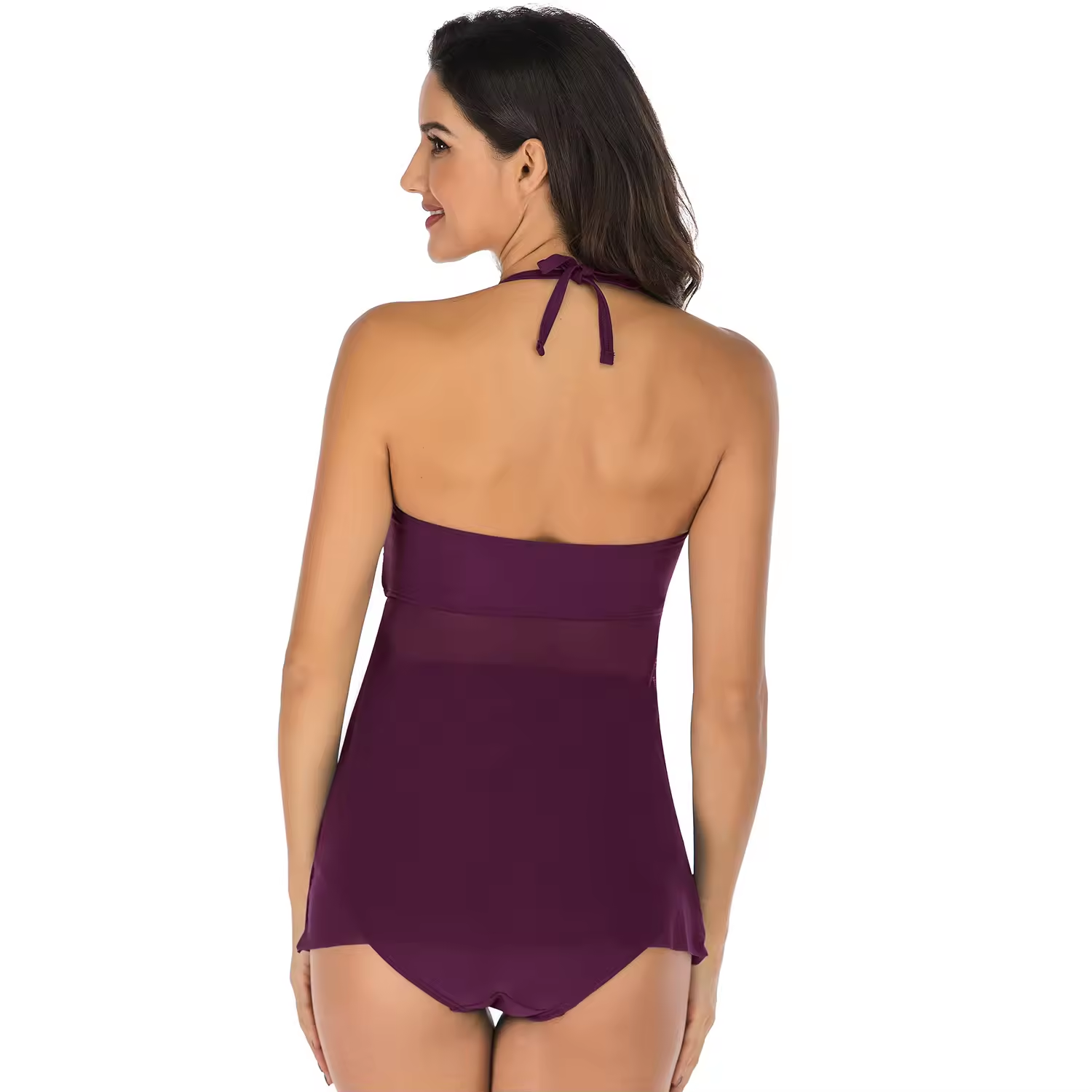 Maillage confortable et respirant du ventre des femmes couvrant la suspense bikini divisé de maillot de bain pour le maillot de bain surdimensionné pour femmes