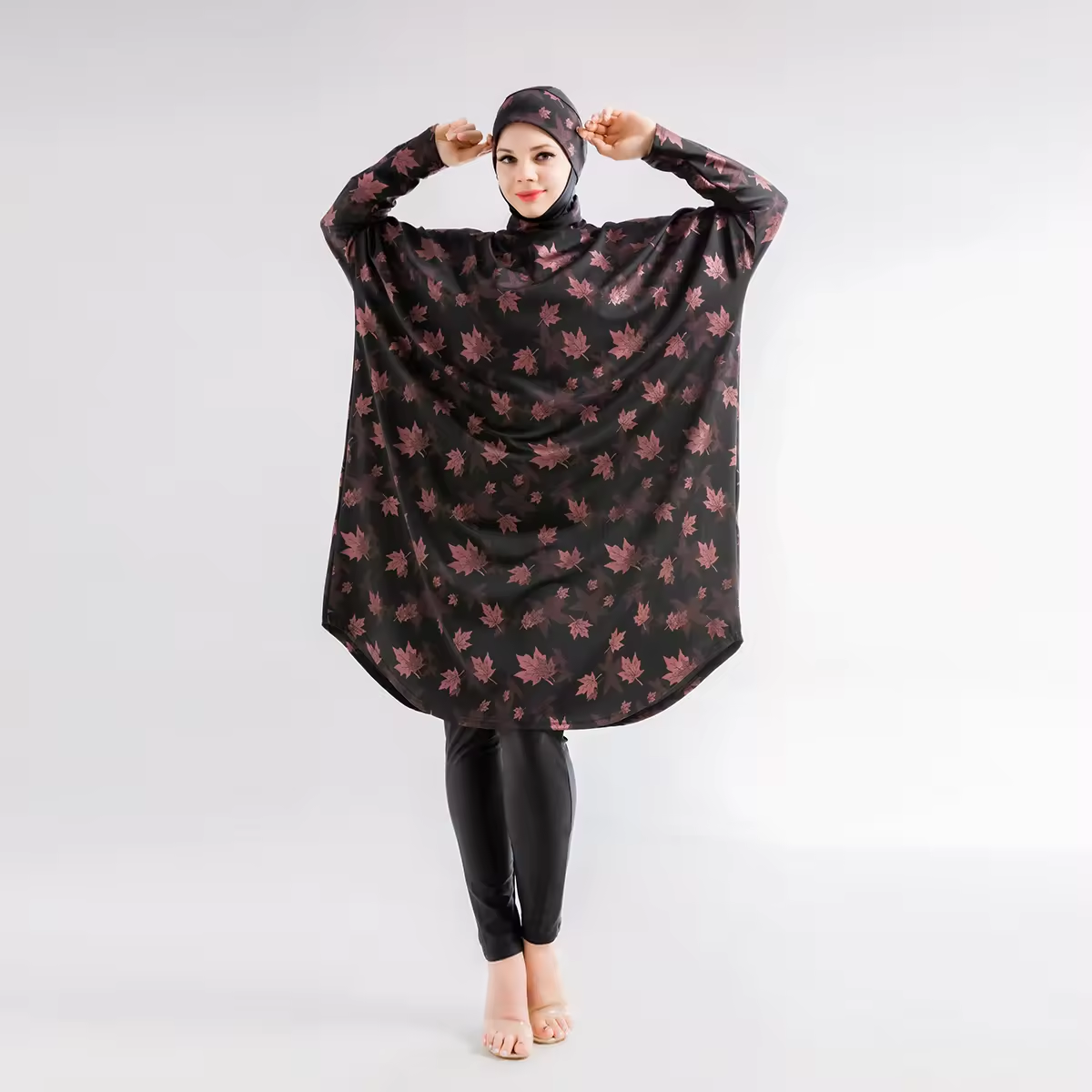 Imprimer des maillots de bain pour la femme musulmane Suit 3pcs confortable Burkini Massuit musulman