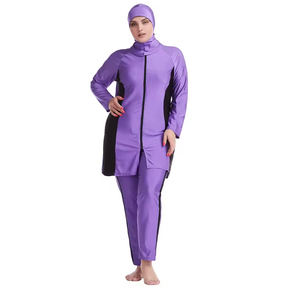 Taille plus taille musulmane de natation porte burkinis maillot de bain de bain plage couverture complète des maillots de bain musulmans