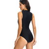 Flatter une pièce monkini à zipper à glissière pas cher