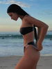 Femmes Summer 2 pièces Sets Beach Solid Colors Bikinis