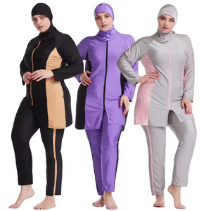 Taille plus taille musulmane de natation porte burkinis maillot de bain de bain plage couverture complète des maillots de bain musulmans