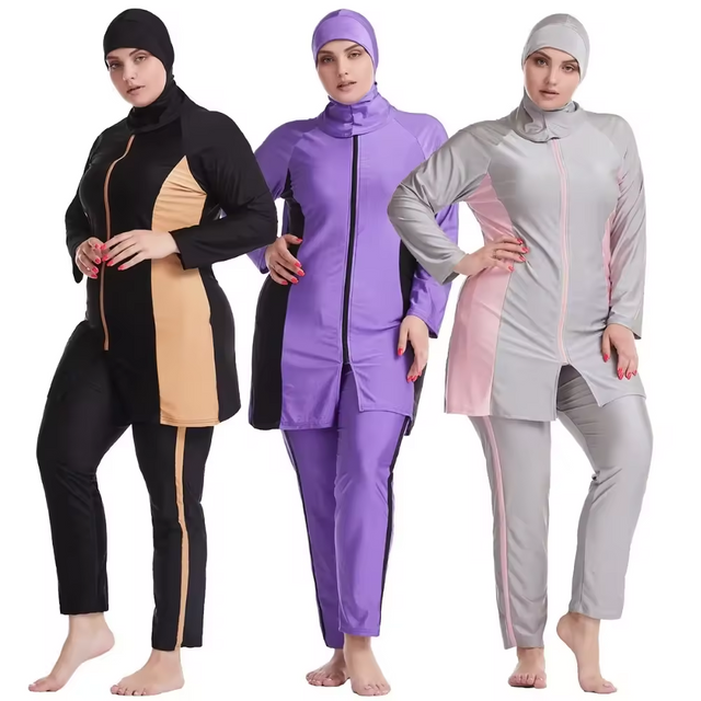Taille plus taille musulmane de natation porte burkinis maillot de bain de bain plage couverture complète des maillots de bain musulmans