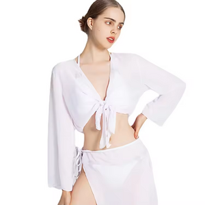 Les maillots de bain pour les femmes avec une couverture de bikini licou sexy fixent des maillots de bain trois pièces