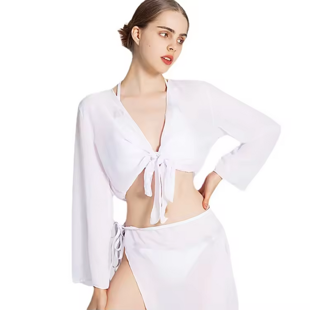 Les maillots de bain pour les femmes avec une couverture de bikini licou sexy fixent des maillots de bain trois pièces
