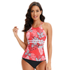 Tankini de logo personnalisée avec couverture bikini 2pcs jupe à cordon plage usure de baignade