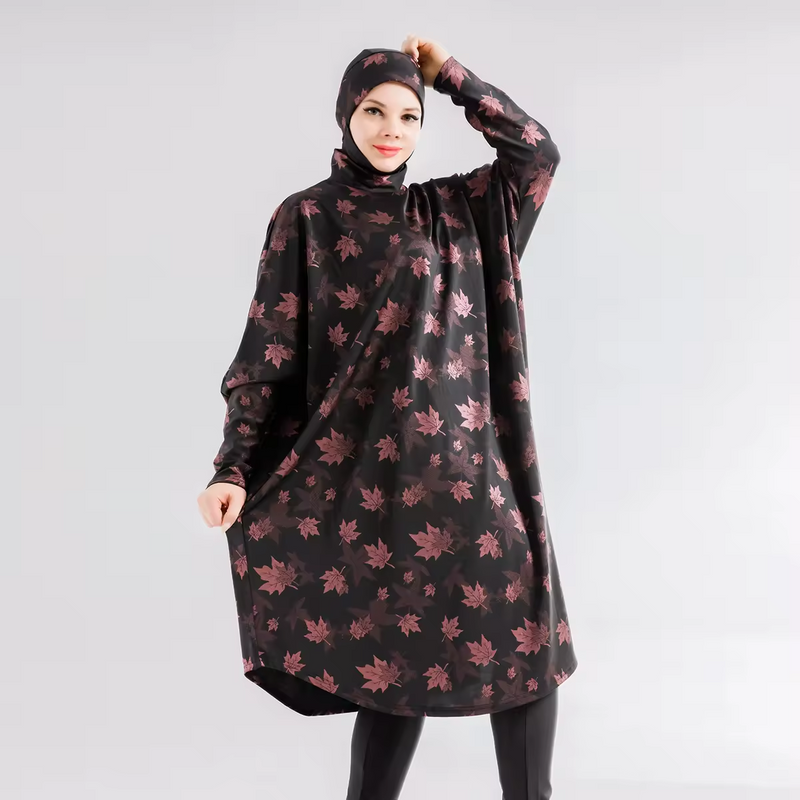 Imprimer des maillots de bain pour la femme musulmane Suit 3pcs confortable Burkini Massuit musulman