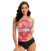 Tankini de logo personnalisée avec couverture bikini 2pcs jupe à cordon plage usure de baignade