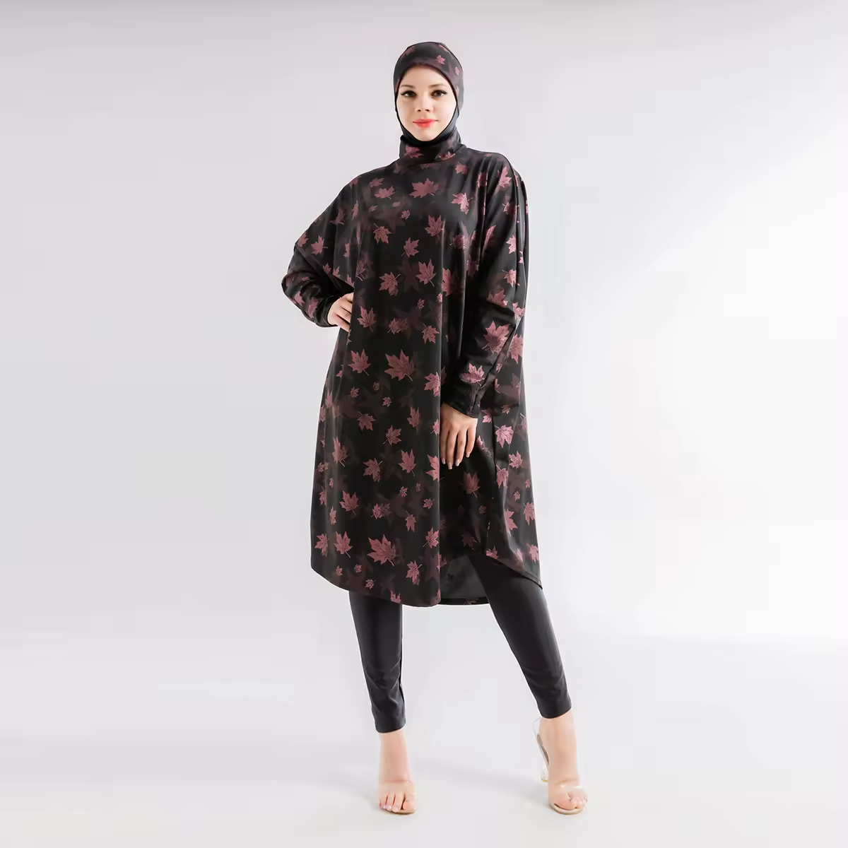 Imprimer des maillots de bain pour la femme musulmane Suit 3pcs confortable Burkini Massuit musulman
