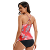Tankini de logo personnalisée avec couverture bikini 2pcs jupe à cordon plage usure de baignade