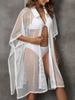 Femmes Summer Mesh Shirt Bikini Beach Cover Up Robe Beach Shirt