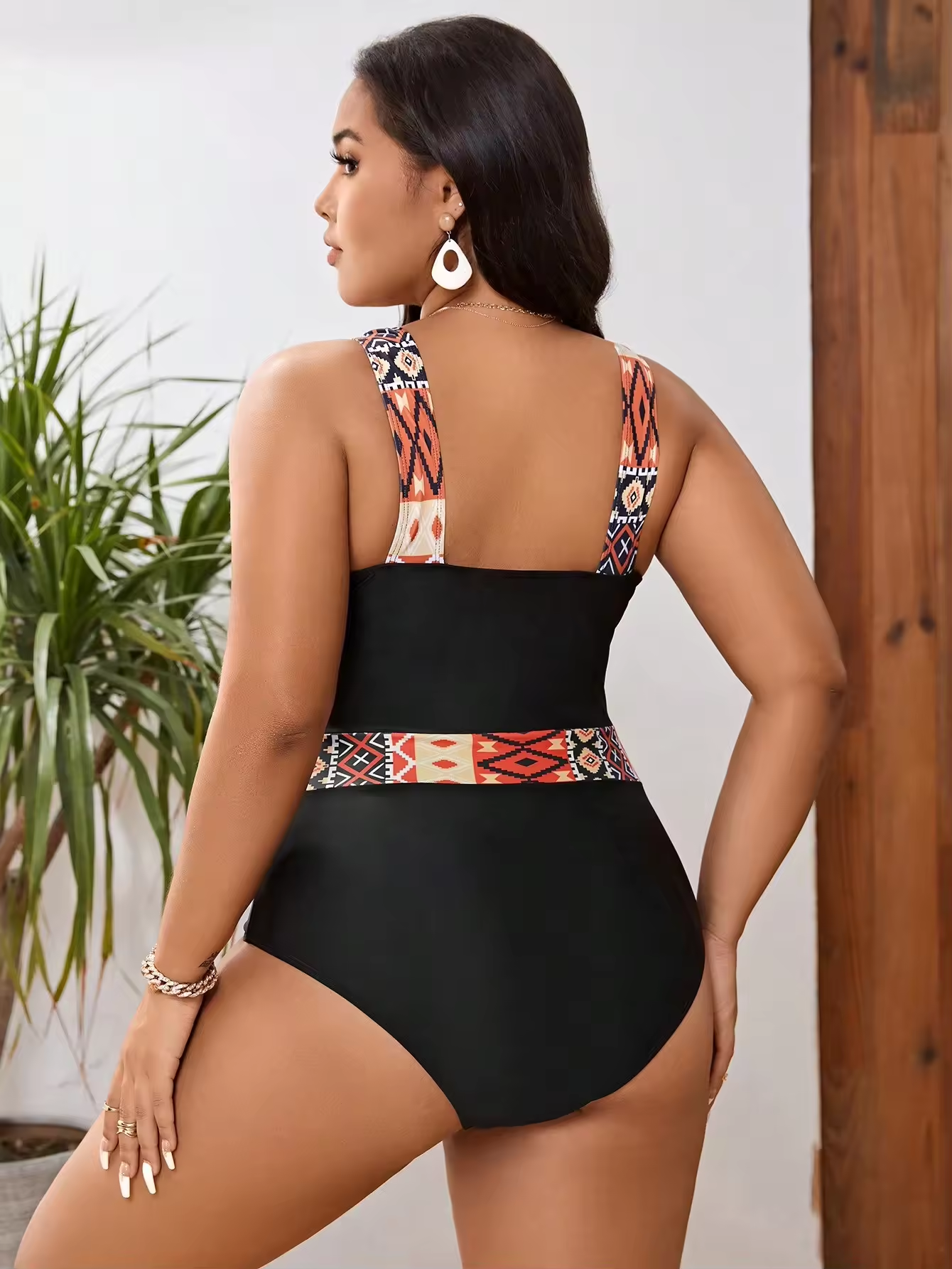 Swimwear plus taille de plage chaude de plage 1 morceau de baignade de blikini grosse femme
