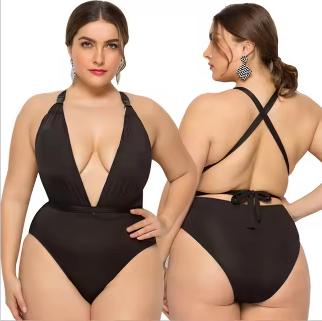 Sweetwwear dames monkini luxe plus taille nager un morceau de bikinis pour les femmes grosses